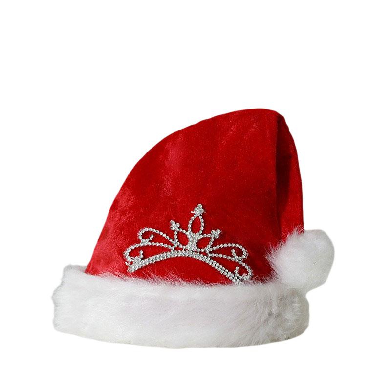 1pc Sequin Kids with Long Fluffy Solid Color Glitter For Adult Santa Claus Hat