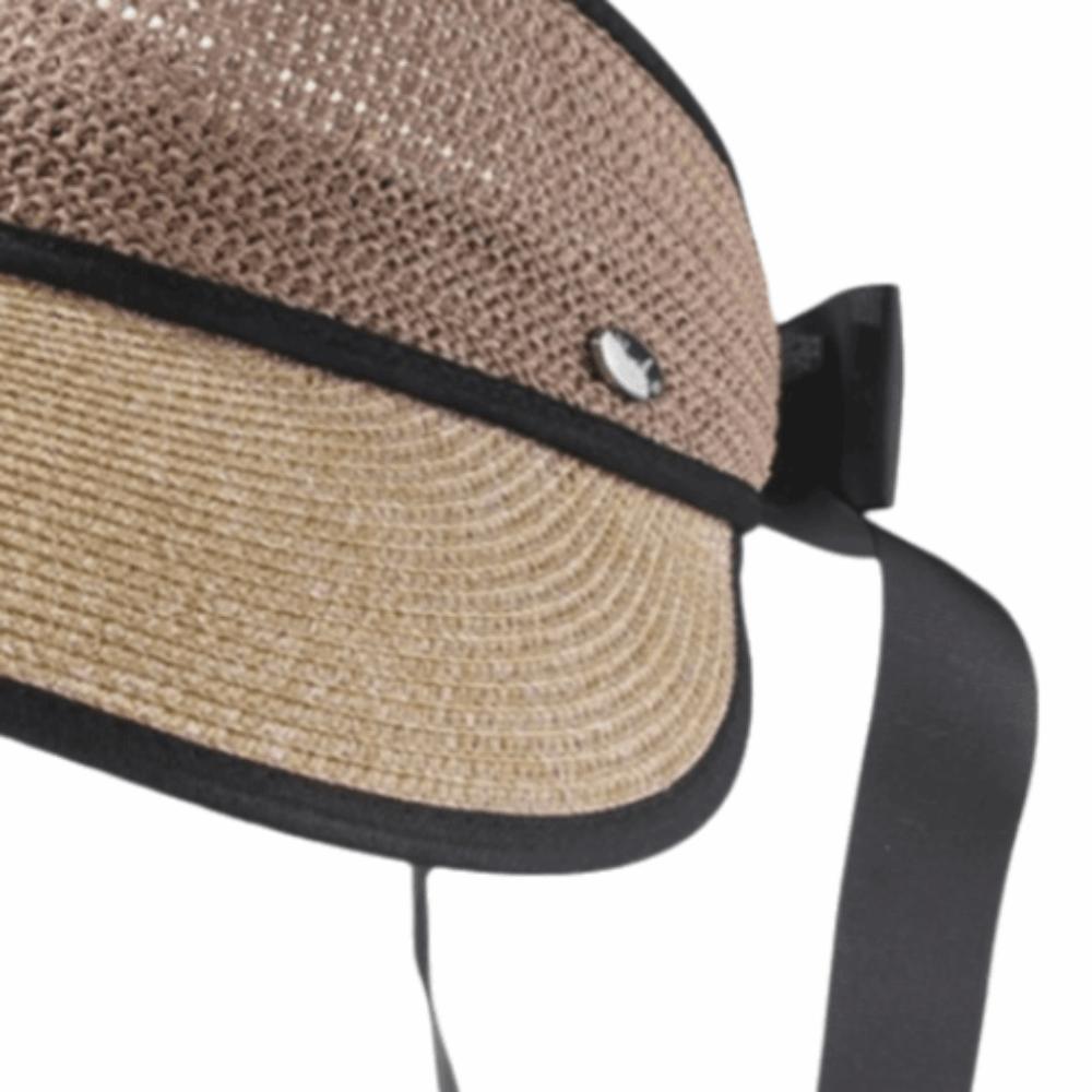 Breathable Foldable Sun Hat Adjustable Empty Top Sun Hat Durable Straw Sun Visors Beach