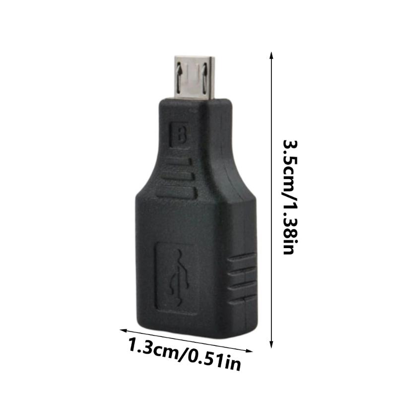 2Pack USB2.0 MicroUSB Male to Type A Female OTG Adapter Connectors Converters Coupler for Androids Devices and Tablets