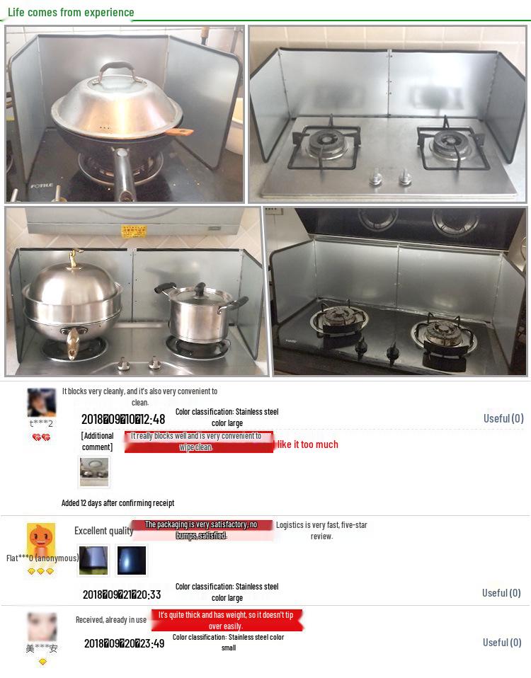 Gas Stove Heat-Insulating Oil Splash Guard