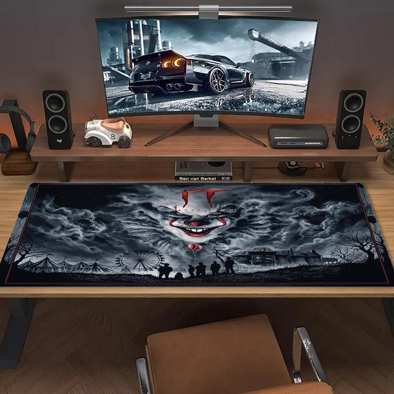 It Clown Color Mouse Pad Large Gaming Table Cushion Non-slip Laptop Tablet Big Mousepad XXL Mat Mini PC Playmat With Lock edge