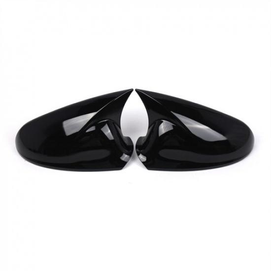 Left & Right Side Wing Mirror Cover Cap For Vauxhall Astra J 2010-13 Gloss Black