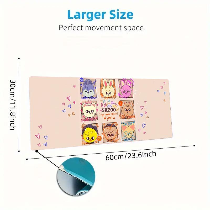 Animal Friends Large Size Mouse Pad Large Gaming Table Cushion Nonslip Laptop Tablet Big Mousepad Xxl Mat Mini Pc Playmat With Lock Edge