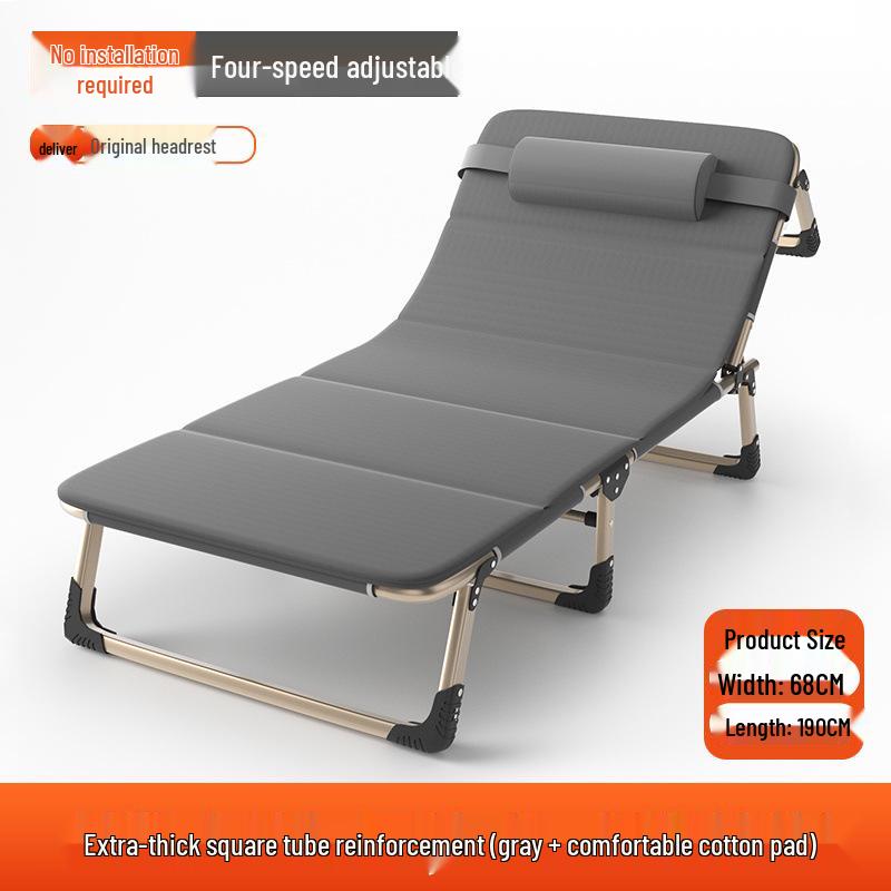 Portable Single Folding Recliner Bed for Office, Hospital, or Camping