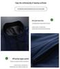 Men's Cross-Season Casual Solid Color Stand Collar Jacket, Thin Business Style for Middle-Aged and Young Men.