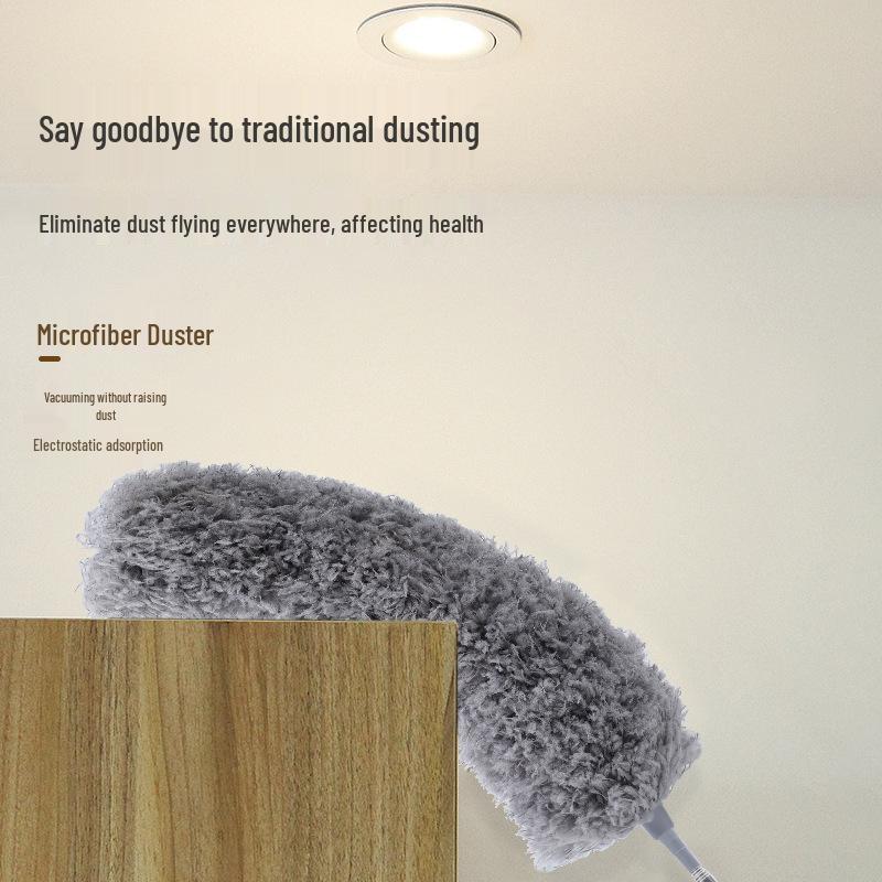 Flexible Electrostatic Chenille Duster with Bendable Brush