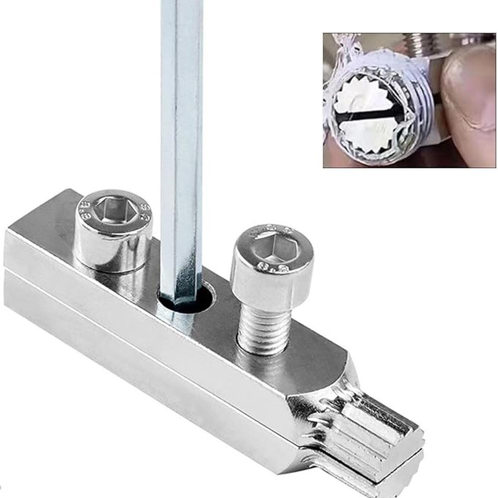 Professional Steel Broken Bolt Extractor - Water-Tap Angle Valve Remover Tool for 4/6 Points Damaged Screws Plumber's Repair Kit