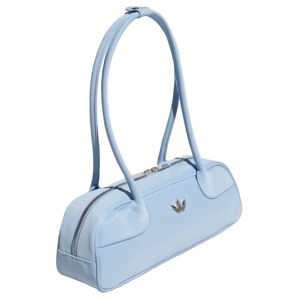 New Adidas Originals Matte Velour Polyurethane Baguette Bag Shoulder Bag Women's Blue KE4016