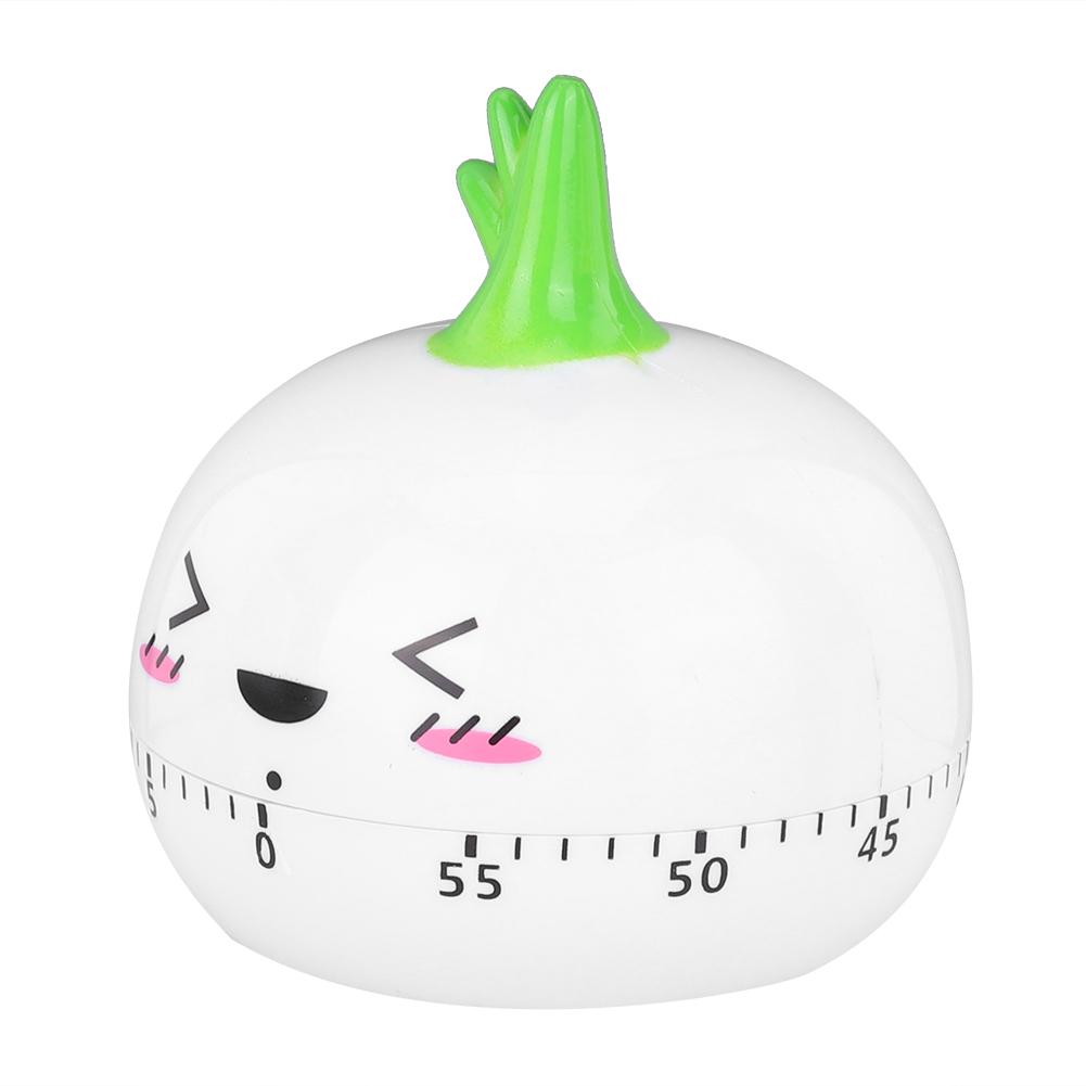 Cartoon Mechaniczny Ręczny Kuchenny Timer Gotowania Alarm Przypomnienie Zegar Narzędzie OdliczająceBiały