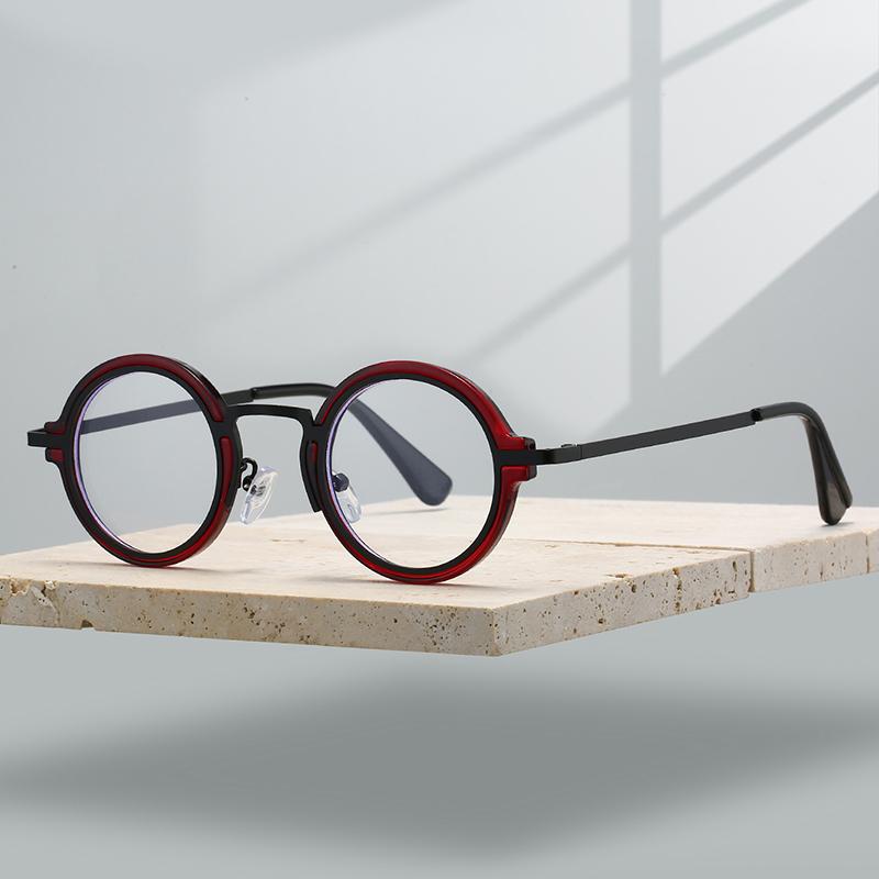 Punk Round Glasses Men Fashion Blue Light Blocking Eyewear Women Trendy Vintage Brand Design Optical Frames for Reading