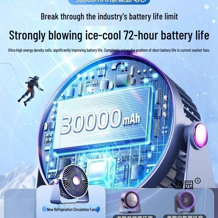 Compact Ultra-Quiet Rechargeable Desktop & Wall-Mount Fan for Office, Dorm, and Classroom Cooling