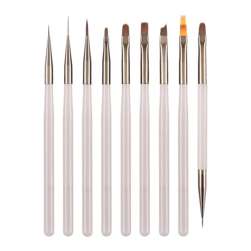 Japanese Dual-Ended Nail Art Brush for Line, Building, Painting, and Flower Designs - Perfect Nail Salon Tool