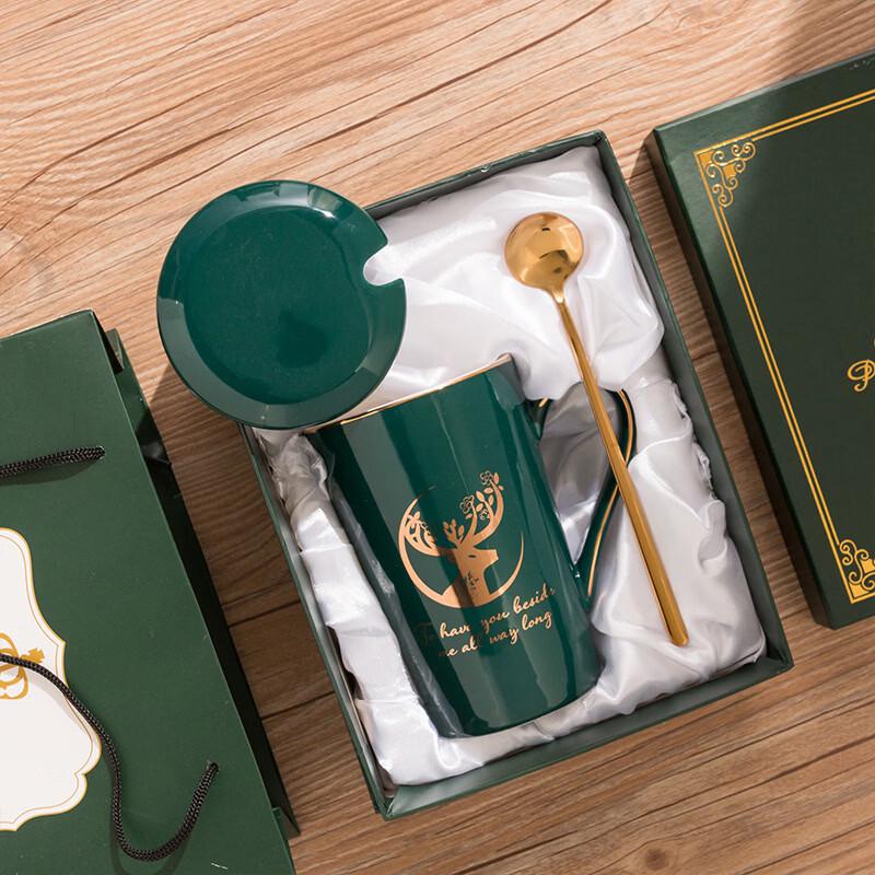 Shangqi Gold-Rimmed Ceramic Mug