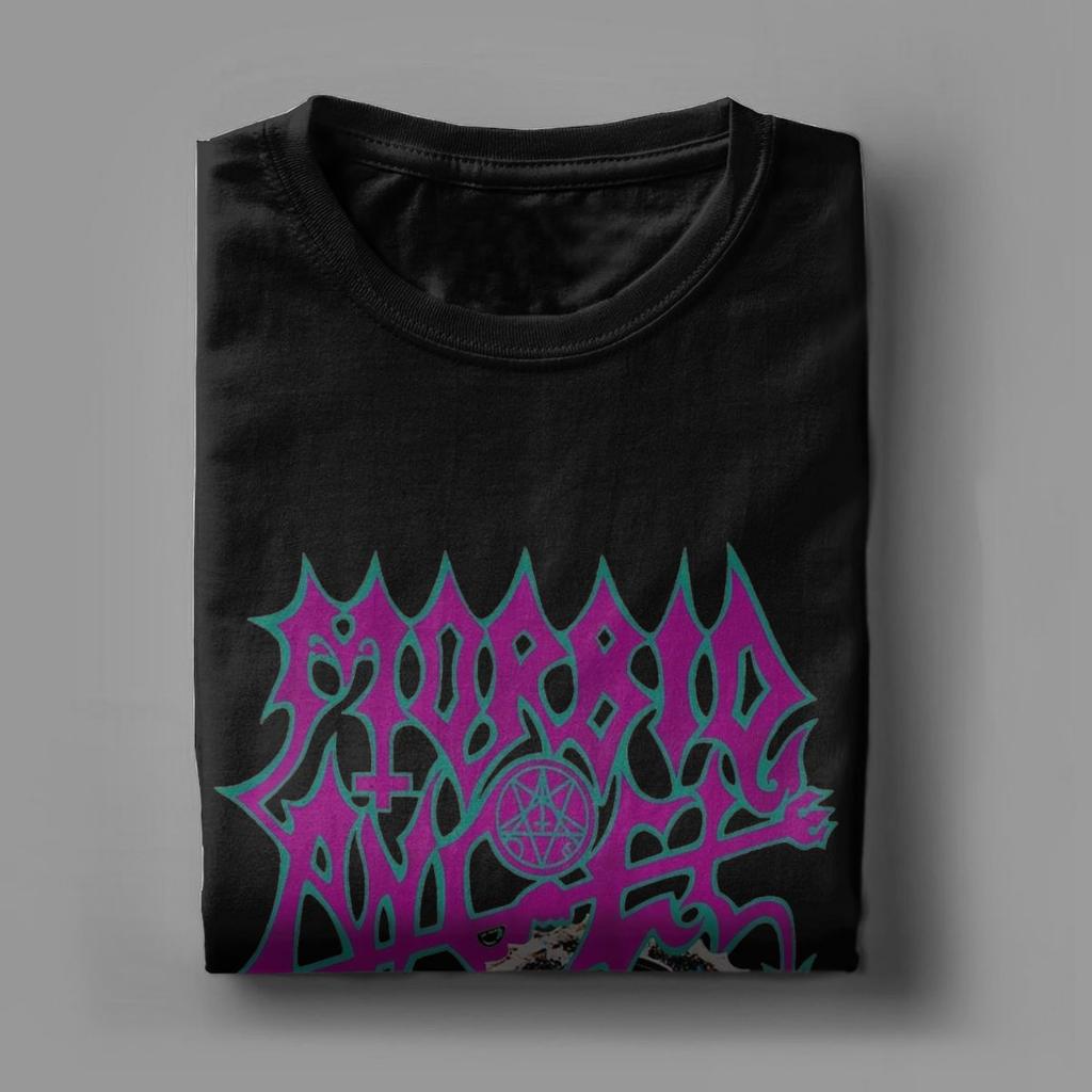 Morbid Angel T-Shirt for Men Band Leisure Cotton Tee Shirt Crewneck Short Sleeve T Shirt Plus Size Clothing