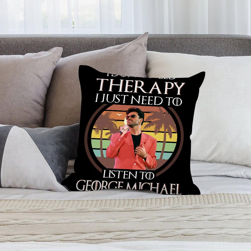 G-George Michael Singer Pillow Case Short Plush Pillow Covers Sofa Decorative Gift Home Double-sided Printing Cushion Cover