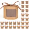 10 Stück Kuchenboxen Verpackungspapierbeutel Sechseckige Süßigkeitenboxen Mit Klarem PVC-Fenster Geburtstag Geschenkbox Geschenke Süßigkeiten Verpackung