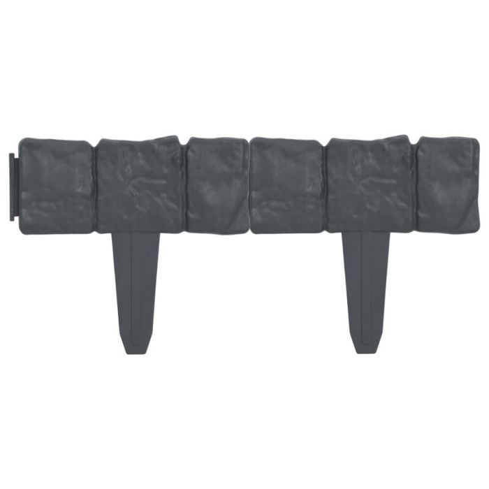 Clôture de jardin en plastique aspect pierre - vidaXL - 41 pcs - 10m