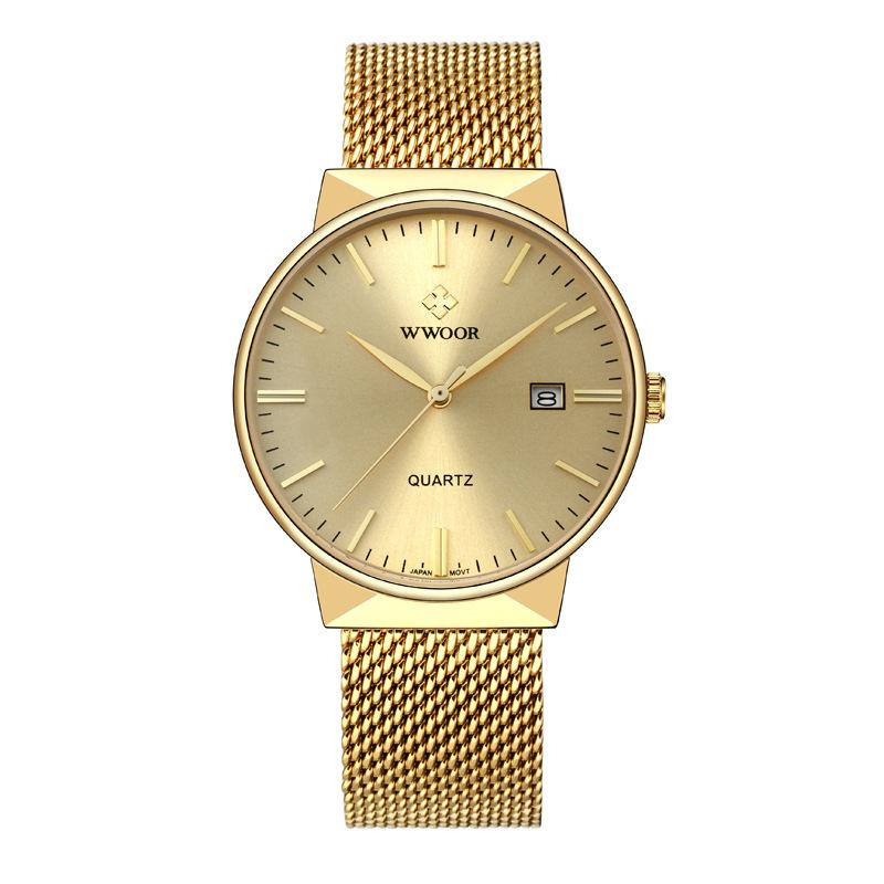 

Wwoor Hold Love 8826 Mesh Strap Men S Quartz Watch Slim Waterproof