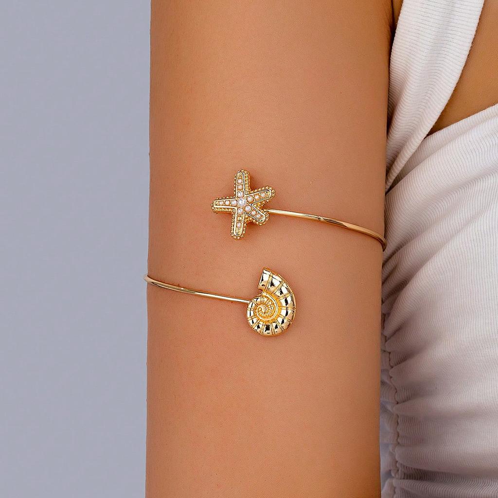 Open Arm Ring Fashion Niche Design Sense Bracelet Creative Asymmetrical Adjustable Alloy Bracelet Women