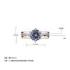 Classic Six-Claw Ring Popular Jewelry Divided Into Two-Color Ring Imitation Zircon Diamond Hand Jewelry