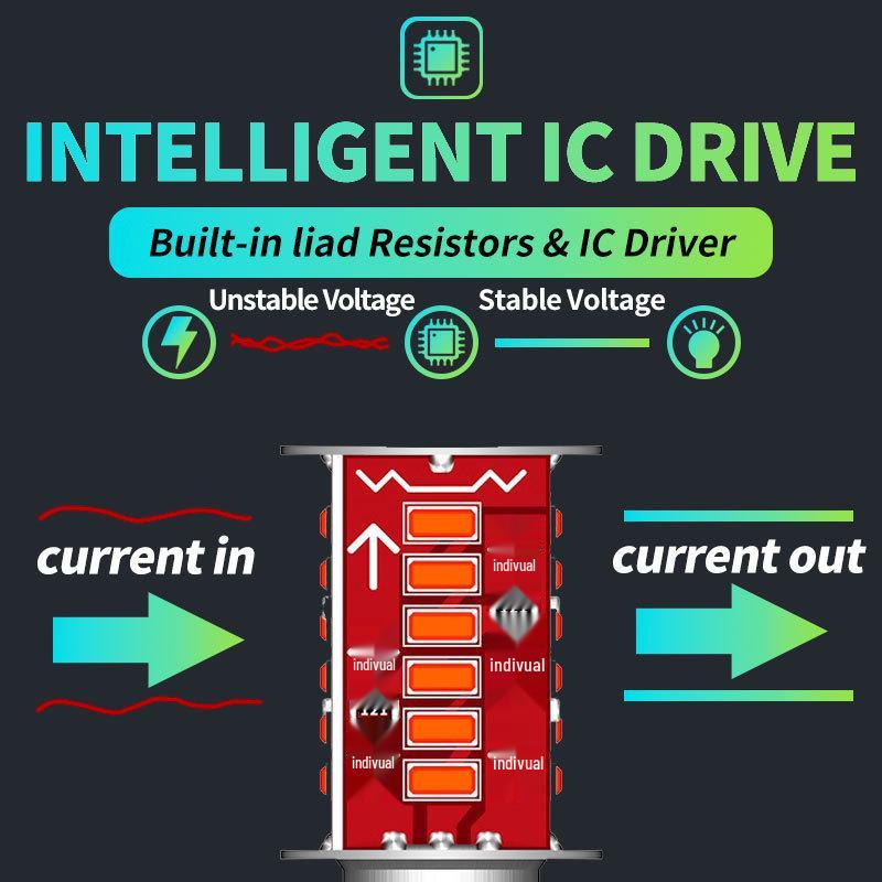 1157 LED Red Brake Light & DRL, 4014 SMD BAY15D 2-in-1 Bulb