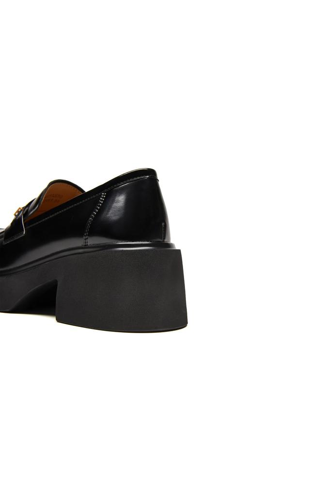 Dafoni Women's Loafers, Premium Leather, 6.2cm Heel, Lightweight for Commuting, with Anti-Odor Insole (Everyday Comfort), Size 23.5cm, Black