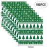 100Pcs Christmas Theme Paper Liners Sandwich Wrapping Paper 8Style Wax Paper Sheets For BBQ Picnic Festival Party Fast Food Tool