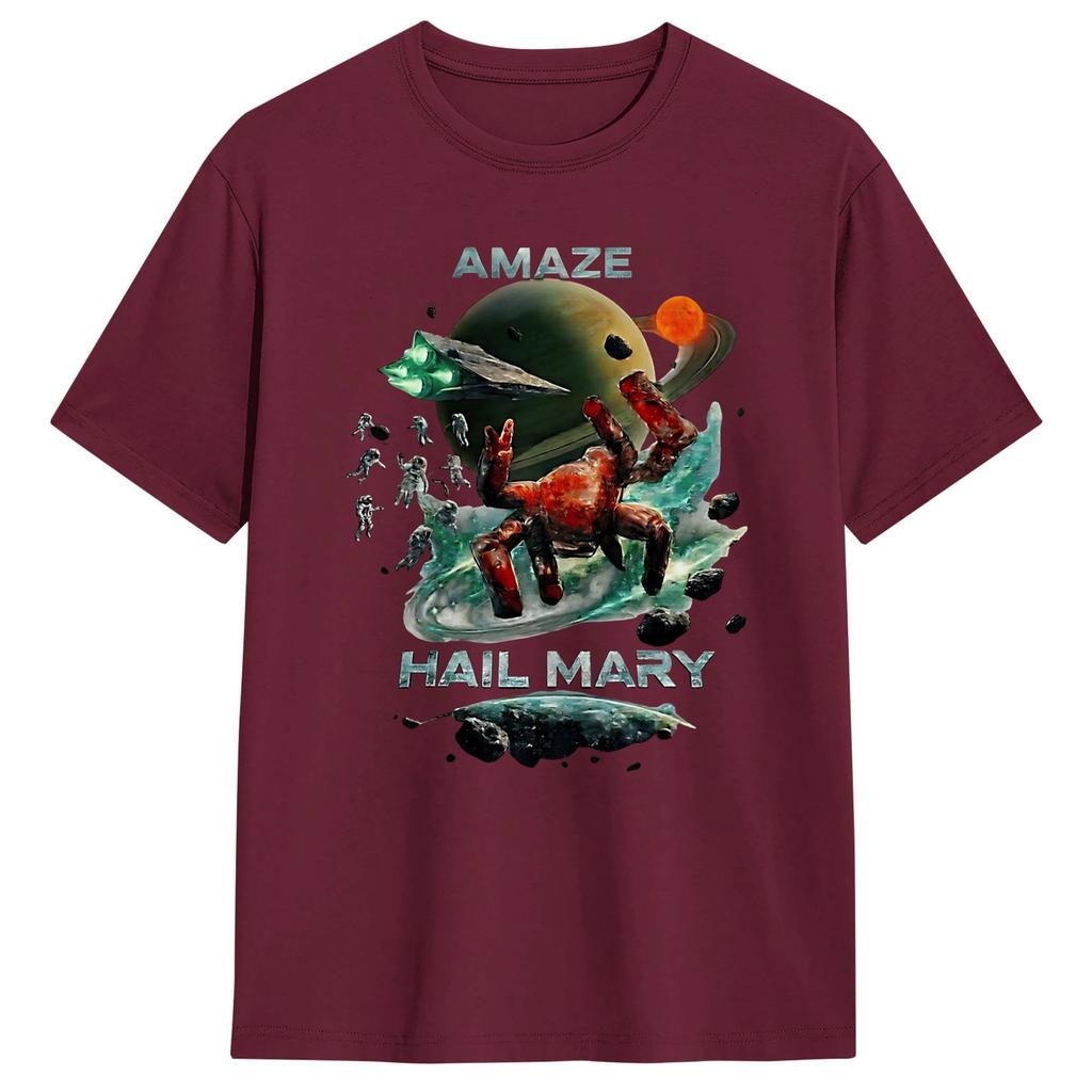 Oversized TShirt Summer Project Hail Mary Rockys and Ryland Grace Sci Fi Friendship Space Fashion T Shirts Cotton Tee Shirt
