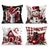 Merry Christmas Pillowcase Cushions 100% Polyester 45X45Cm Throw Pillow Cover Sofa Chair Cushion Cover Pillowslip Home Decor