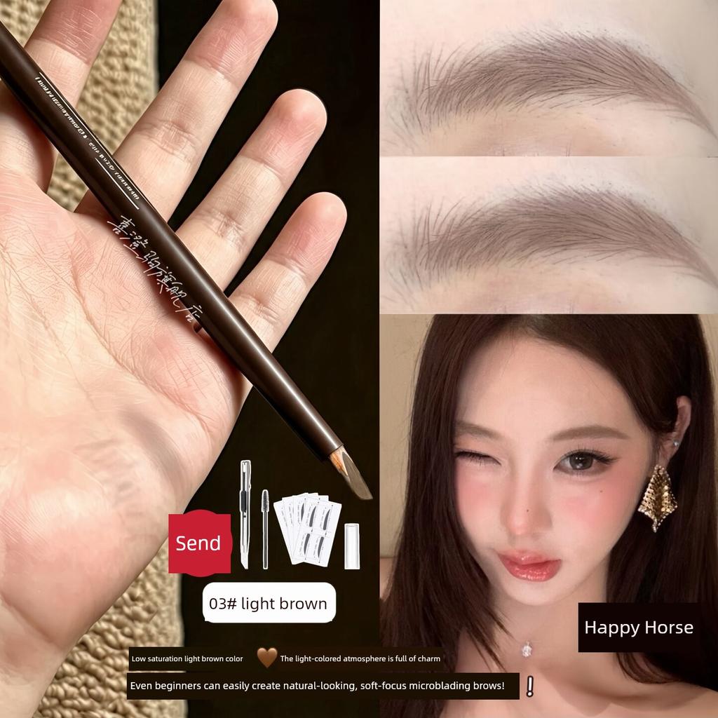 The Ultimate Eyebrow Pencil Is Here! Jiang Chenglan's Same Style Eyebrow Pencil for Wild Brows, Long-Lasting, Waterproof, Non-Fading, and Easy to Use