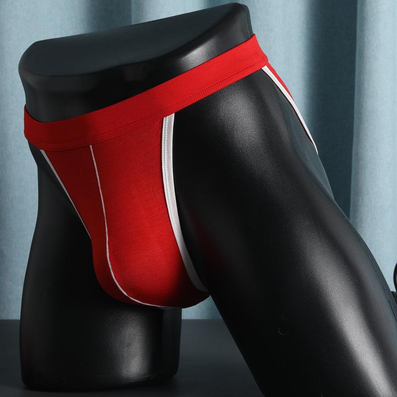 Men's Triangle Pants Men's Sexy Simple Sports Mid Waist Adult Solid Color Breathable U Convex