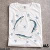 Maglietta Sardine Vintage, T-shirt Pesce Sardina Acquerello, Maglietta Grafica Oceano Costiero, T-shirt Estetica Nautica da Spiaggia, Regalo per Amante dei Frutti di Mare