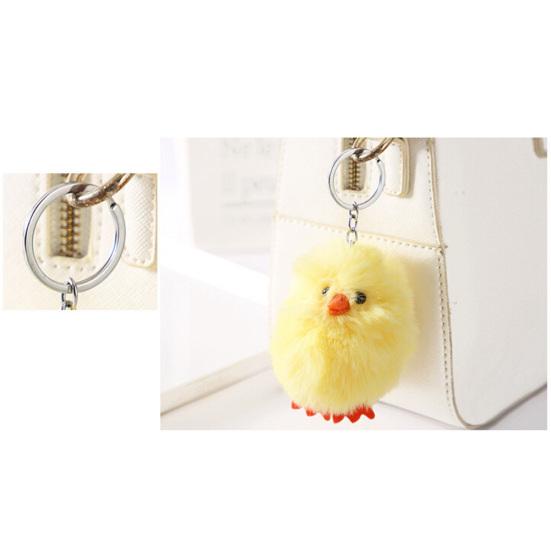 Cute Chick Plush Doll Pendant Car Keychain Key Ring Bag Hanging Decor Gift