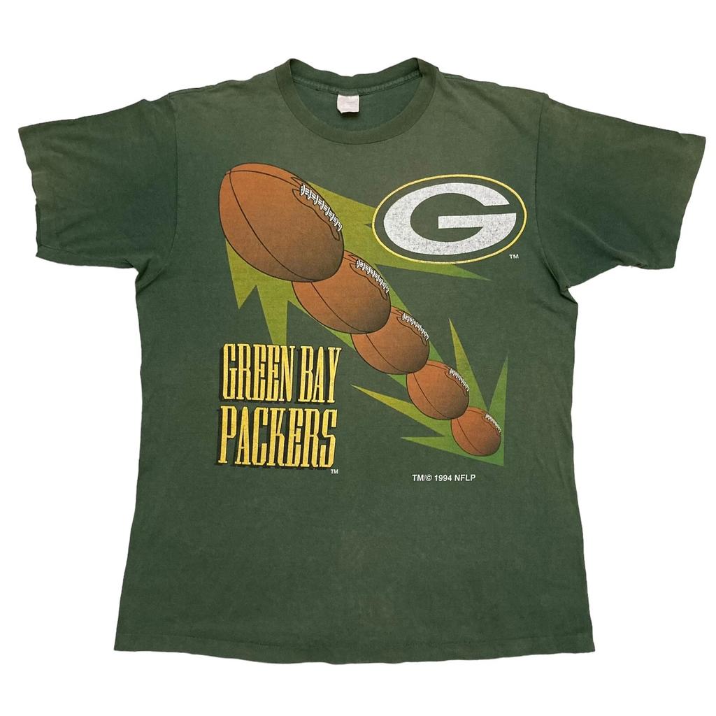 VTG Green Bay Packers Football 1994 2-seitiges T-Shirt XL Single Stitch Hergestellt in den USA