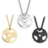 Collana con ciondolo con manubri fitness in acciaio inossidabile, collana con ciondolo a catena con bilanciere, per gioielli da uomo
