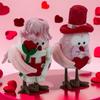 Valentines Day Decorations Bird  Ornament Figures Tiered Tray for Party Table Home Mantel Decorations