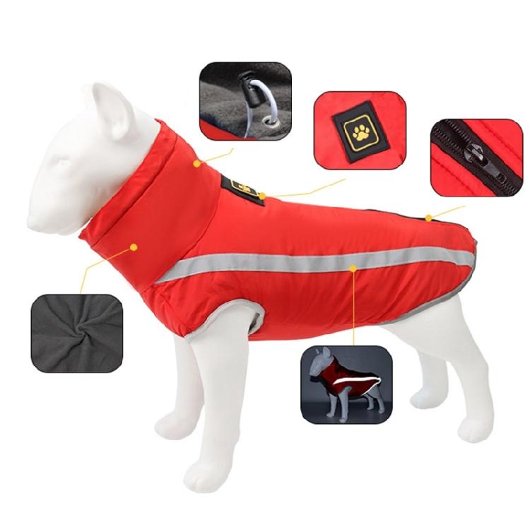 Dog Reflective Jacket Winter Warm Coat Medium Large Dog Clothes Pet Supplies