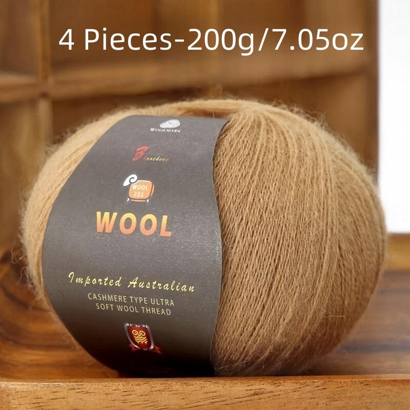 

6 шт. Пряжа из камвольной шерсти Многоцветный набор для вязания свитеров, брюк, шапок Мягкая и прочная 300 г всего