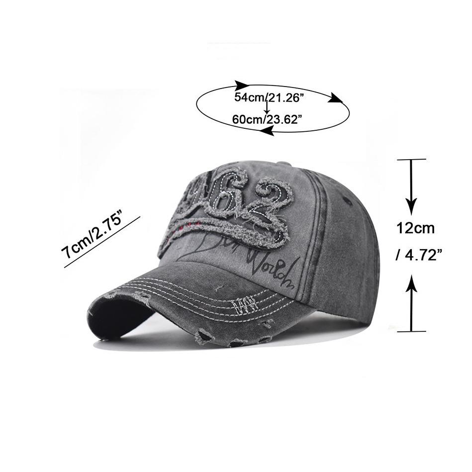 Embroidery Baseball Cap Solid Color Vintage Sun Hat Adjustable Lightweight Dad Hats For Women Men