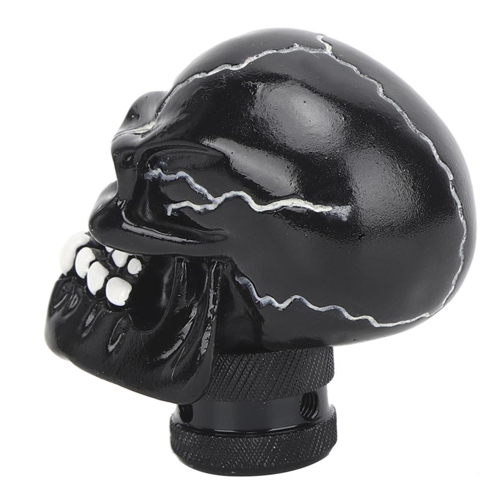 Skull Head Stick Manual Shift Knob Lever Modified Shifter Gear 8MM  10MM  12MM AdaptersBlack