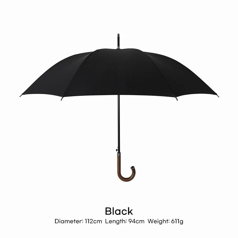 

Деревянный роскошный зонт корпорации полуавтоматический зонт для мужчин ветрозащитный большой зонт для гольфа на открытом воздухе бесплатная доставка чёрный