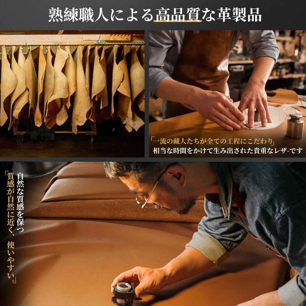 Bifold Italian YKK Day Gift Large Brown [prosperous] Men's Wallet, Leather, Zipper, Father's Box, Capacity, [Used]