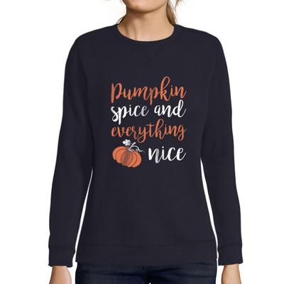 Femme Imprime Graphique Sweat-shirt Pumpkin Spice And Everything Nice Halloween Drole