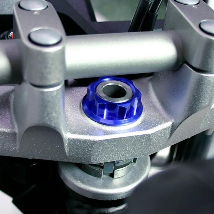 Écrou de direction - Zeta - ZE58-2022 - Bleu - M22X27-P1.0 - H12