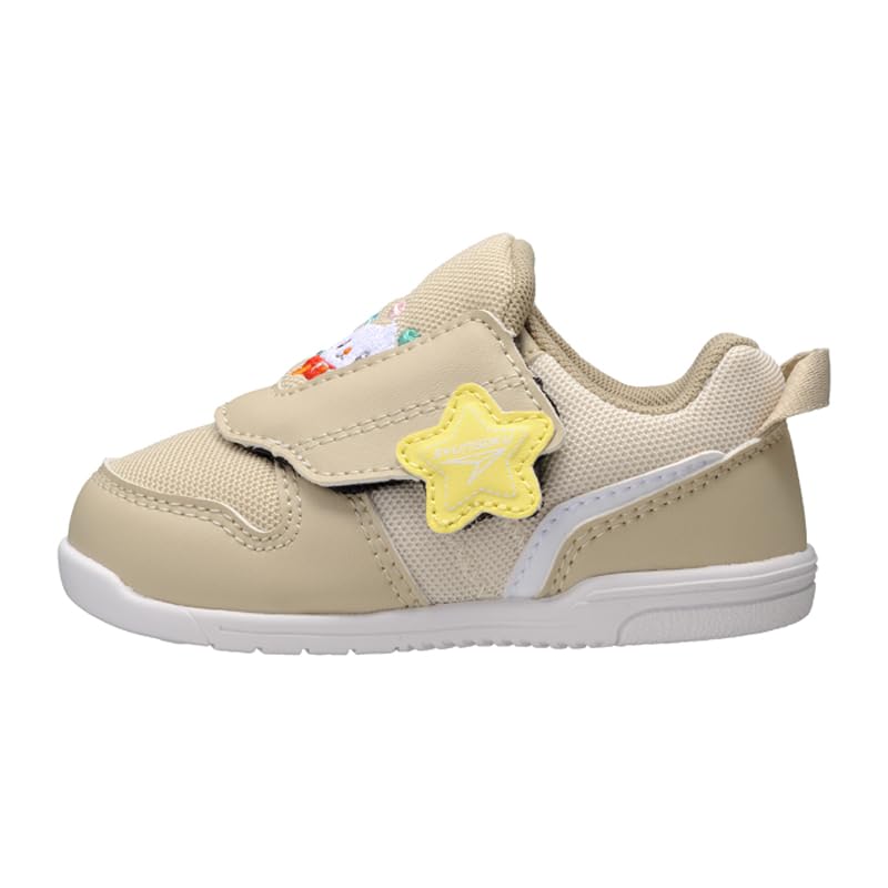 Shunsoku Baby Inai Inai Foot Development and Brain Sizes SJB Cm Shoes, Baa!, Training, 12-15cm, 3E, 1790, Beige, 15.0