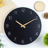 Frameless Wooden Wall Clock 30cm with Silent Quartz Movement Battery Operated for Bedroom Study and Office Walls