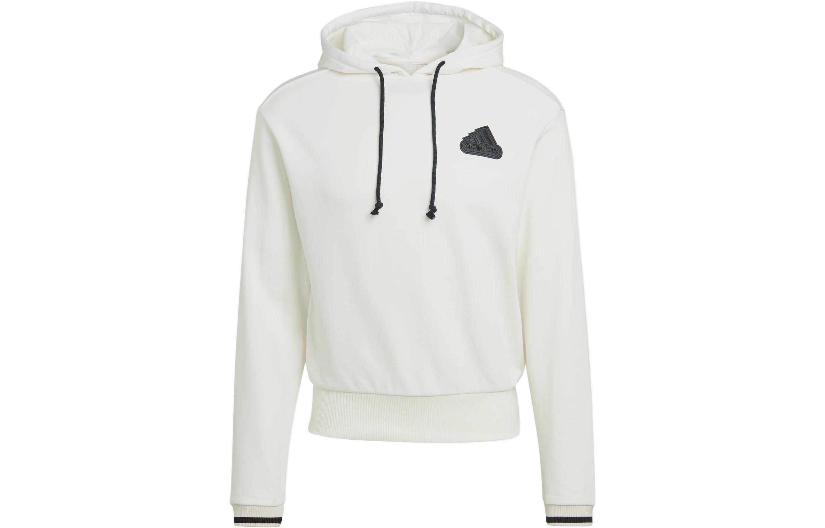 Adidas Sweatshirts Unisex White Hooded Moderate Regular HY5519 XS