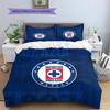 Cruz Azul Pattern Bedding Home Decoration Birthday Gift (1 * duvet cover + 2 * pillowcase, without core)