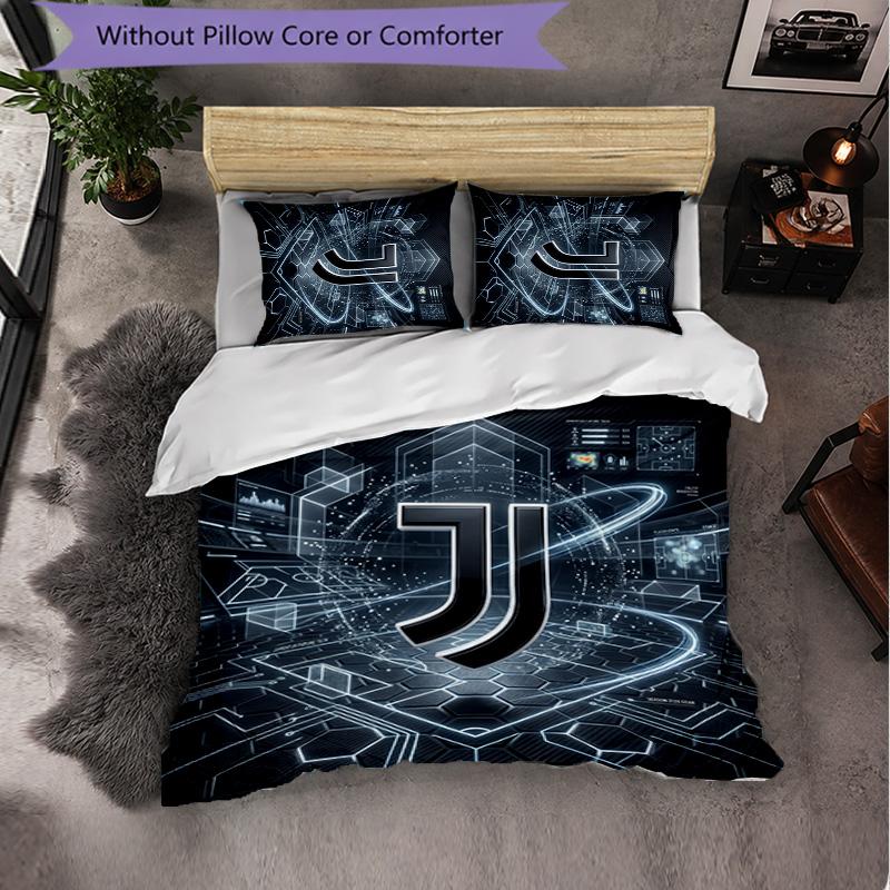 Set Lenzuola Juventus FC Modello 3 Pezzi Morbida Copripiumino in Microfibra con Federe per Camera da Letto