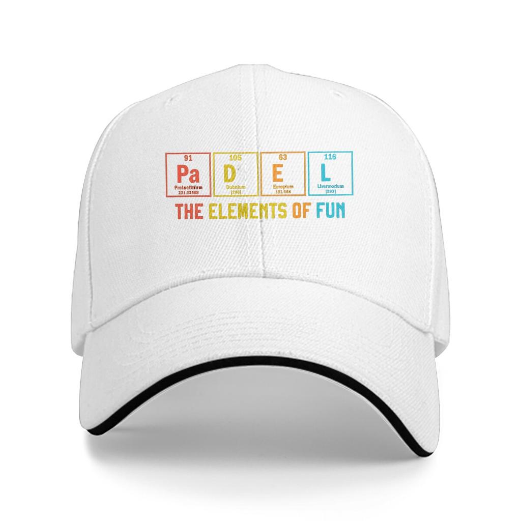 Washed Unisexs Baseball Cap Padel The EleUnisexts Racket Science Trucker Snapback Caps Dad Hat Chemistry Golf Hats